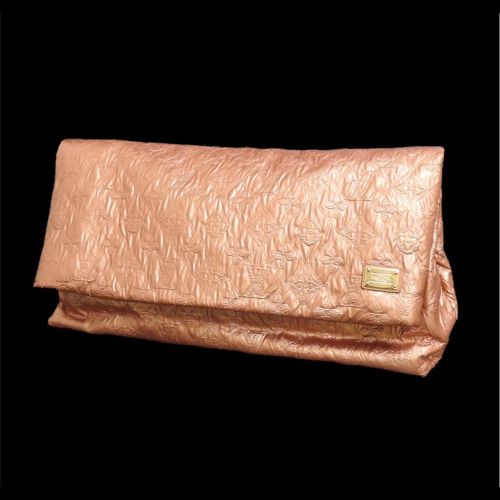 Authentic metallic Louis Vuitton fold over clutch